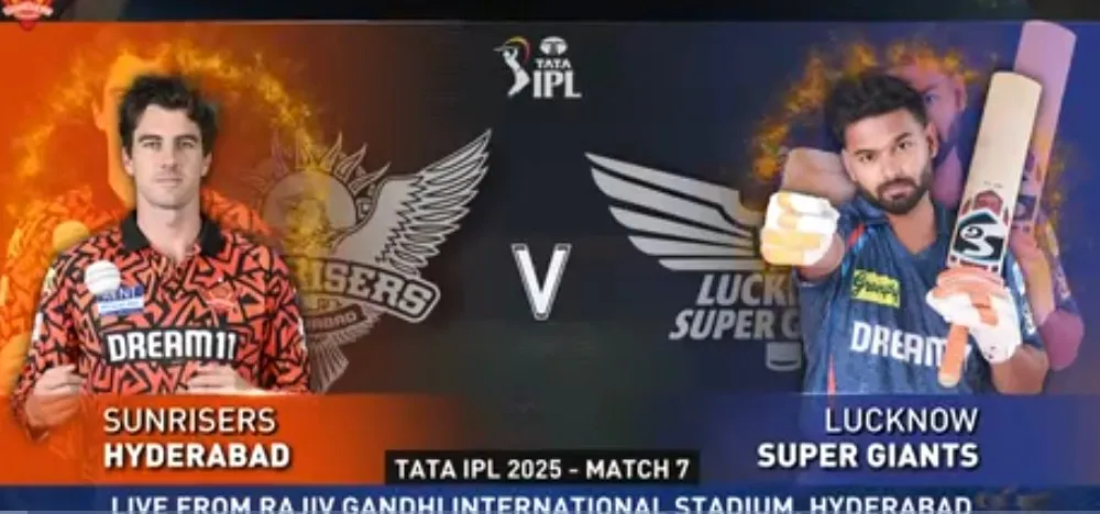 Movie Poster: IPL 2025 M07: SRH vs LSG