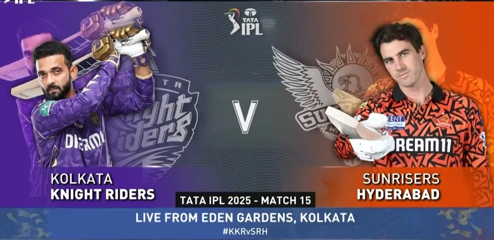 Movie Poster: IPL 2025 M15: KKR vs SRH