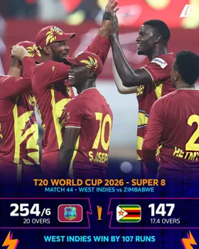 Zimbabwe v West Indies | T20WC 2026 - Movie free on Castle